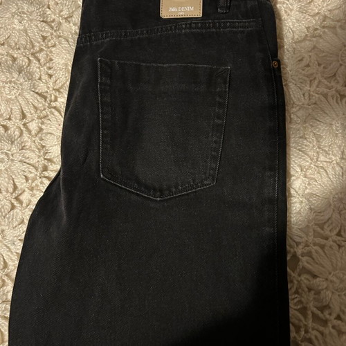 Zara women's black high-rise straight jeans like new, size L