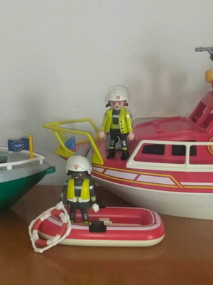 Playmobil комплект пожарна и полиция като нов
