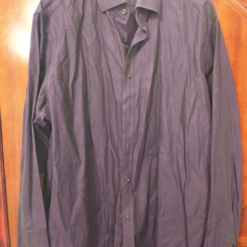 Manetti long sleeve shirt XXL slim fit purple like new, 100% cotton