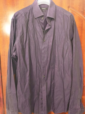 Manetti long sleeve shirt XXL slim fit purple like new, 100% cotton