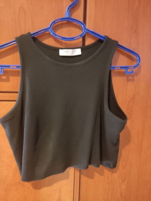 Celestino black sleeveless top used, size L