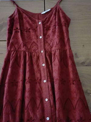 Only short dress with buttons and lining, adjustable straps, like new