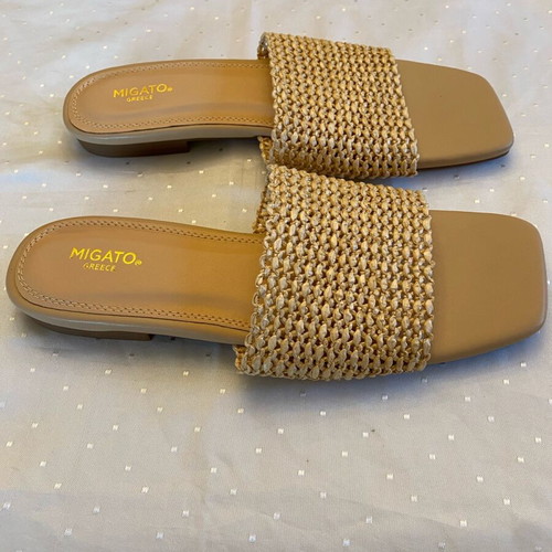 Celestino sandals with straw new, size 39, beige