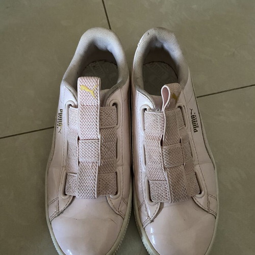 Puma women's athletic shoes used, pink, size 37