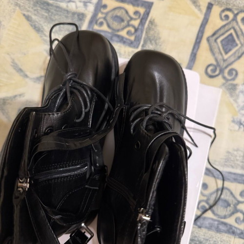 Double-layer ankle boots new, size 40, black