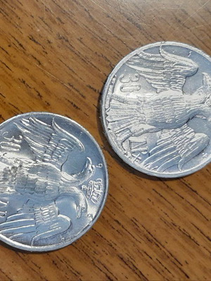 Ασημένια 30ρικα Βασιλικοί Γάμοι 1964 μεταχειρισμένα, σετ 2 τεμαχίων