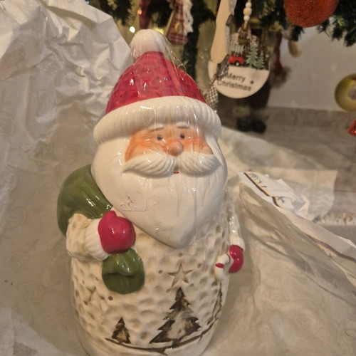 Santa Claus cookie jar 16×14 Vicko unused