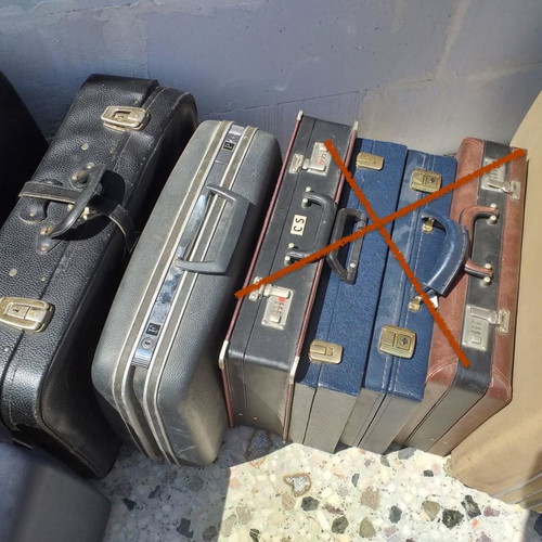 Old suitcases used