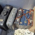 Old suitcases used