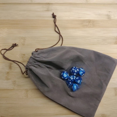 DnD dice set in velvet pouch new, 14 colors available