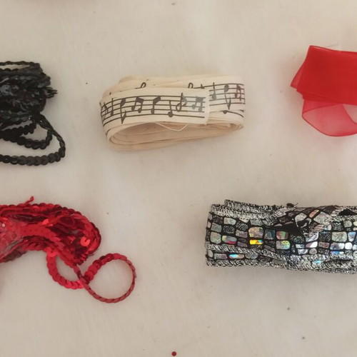 Craft ribbons and materials stock, like new