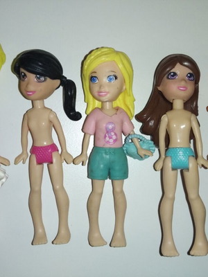 Πακέτο 5 μεταχειρισμένων κούκλων Polly Pocket σε καλή κατάσταση