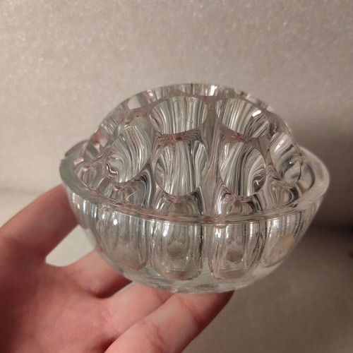 Vintage glass collectible pencil holder used