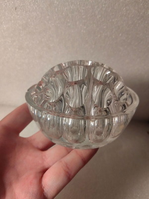 Vintage glass collectible pencil holder used