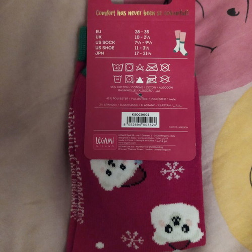Legami Christmas Socks new, size 28-35, red