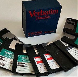 Verbatim DataLife Minidisks πλαστική θήκη κουτι με 9 Vintage Disks