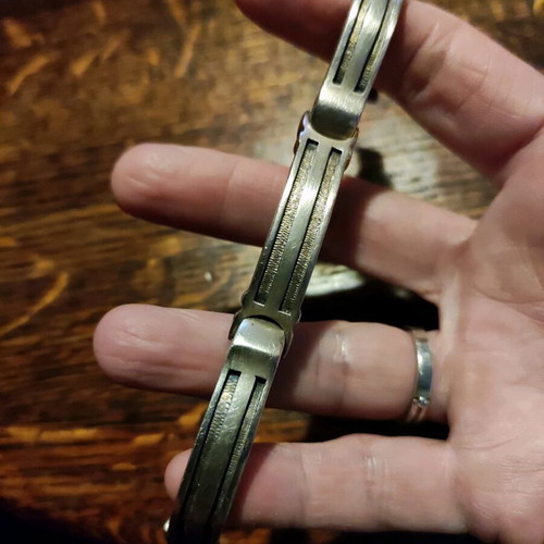 Silver men's bracelet 950 used, adjustable clasp, 1990s
