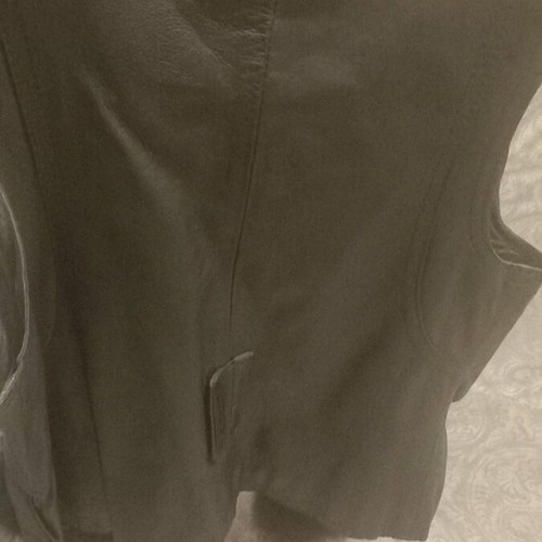 Women's vest like new with impressive synthetic fur black size M