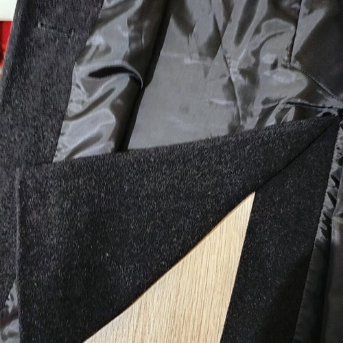 Katag wool women's coat new, classic line, black and gray