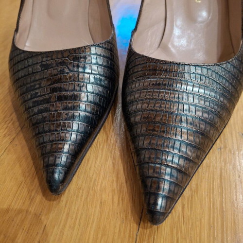 Kalogirou leather pointed brown pumps size 40 like new