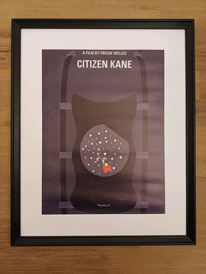 Citizen Kane poster new with frame and mat 30x40cm