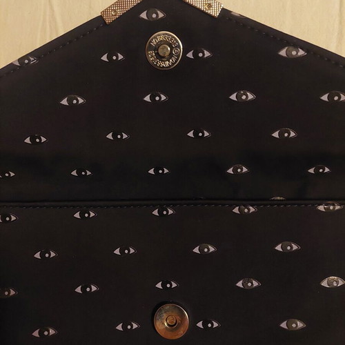 Achilleas Accessories envelope bag with eye pattern, dark blue