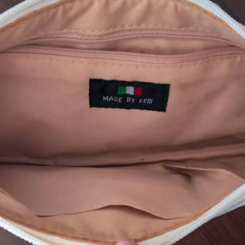 KEM shoulder bag like new, white and green