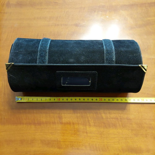 Leather jewelry presentation case like new, black