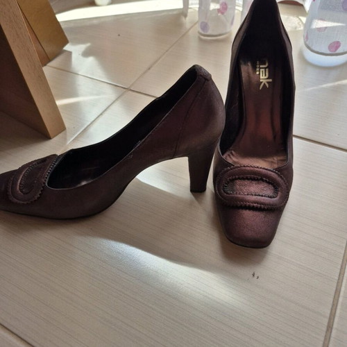 Nak leather pumps used, brown, size 38