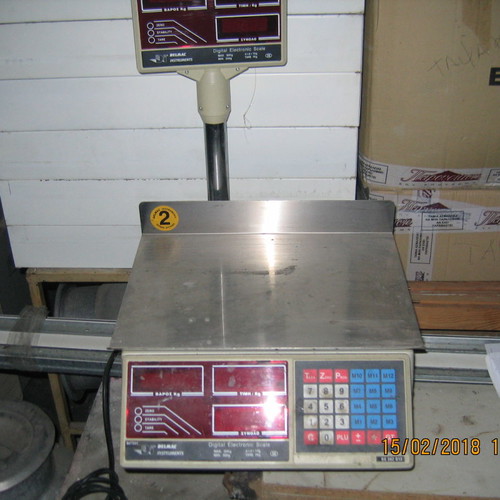 Delmac scales used, 15 kg, set of 2 pieces