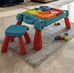 Mega Bloks table and stool like new, without blocks