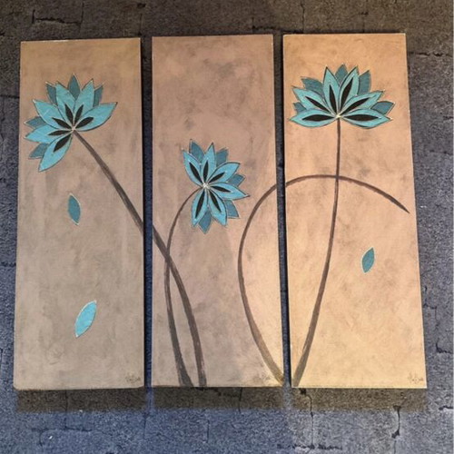 Alan Buckle Wooden Lotus Art Trilogy like new