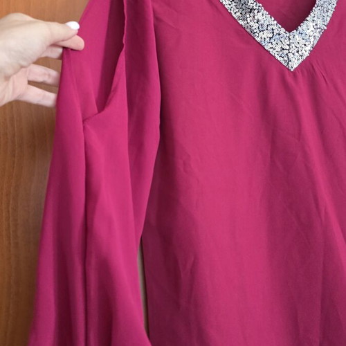 Dress size S like new, red and silver