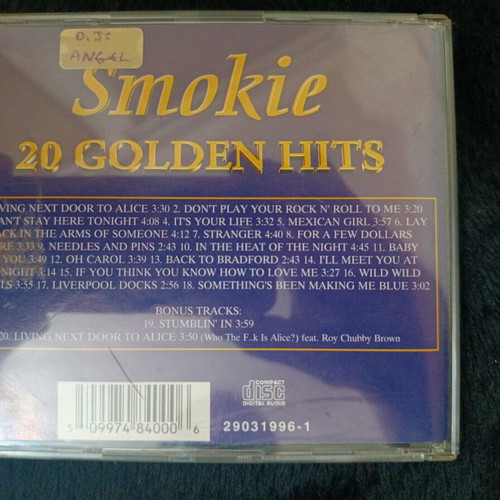 Smokie 20 Golden Hits CD like new, rock