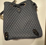 Handmade Pouch Backpack from capitone fabric, new