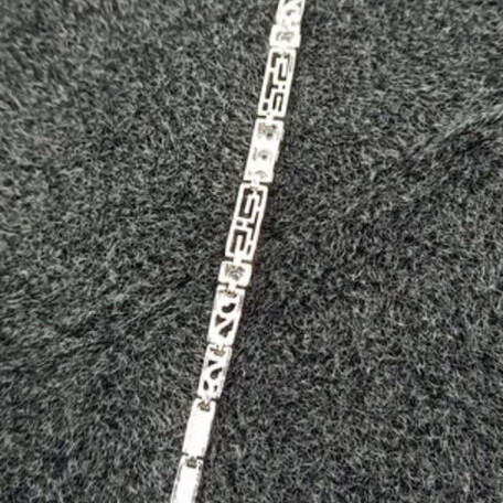 Bracelet meander with crystals like new, silver color