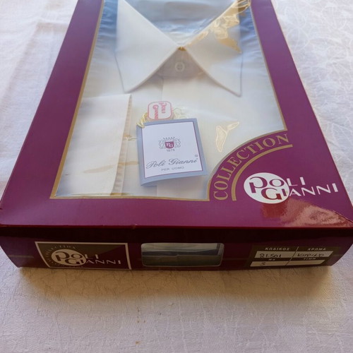 Poli Gianni men's dress shirt new, size L, light yellow