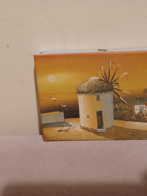 Sunset in wooden frame like new