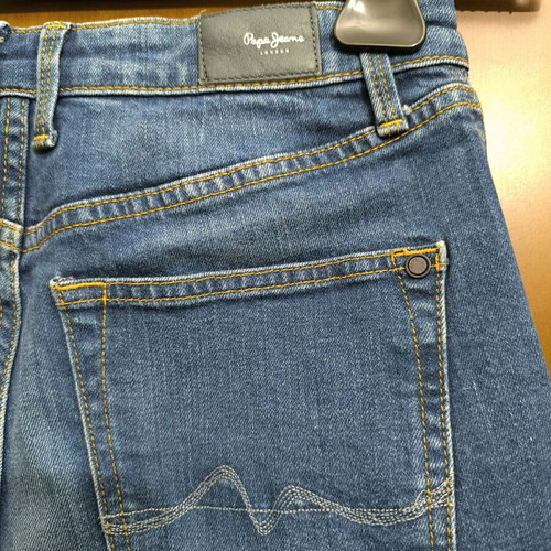 Pepe Jeans London crop denim pants 3/4 size 27 like new, blue