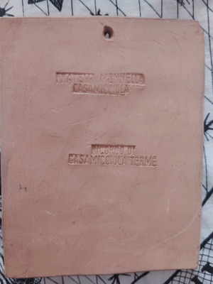 Vintage ιταλικό διακοσμητικό κεραμικό πλακίδιο σαν καινούργιο, τερακότα