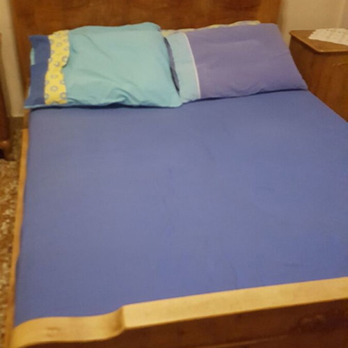 Vintage bedroom set used with double bed, nightstands and dressing table