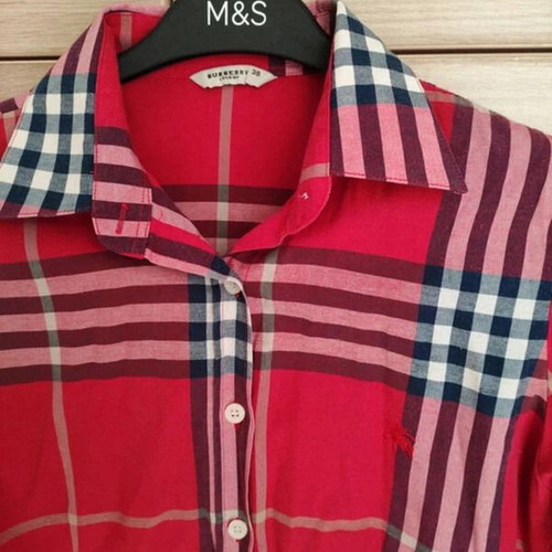 Red checkered shirt Medium like new, 100% cotton