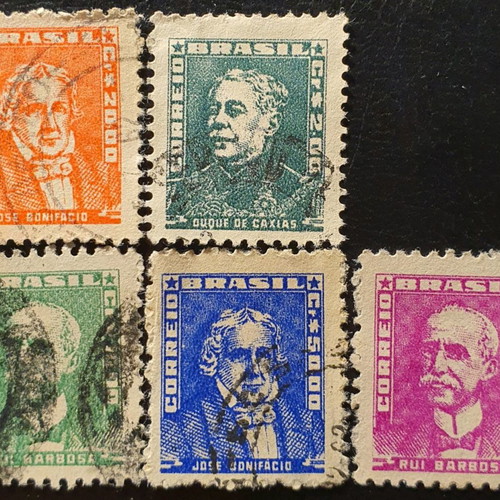 Brazil 1955 stamp set, 5 pieces