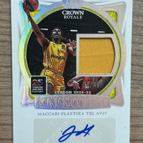 2024-25 Panini Crown Royale Euroleague Basketball Jaylen Hoard Patch Autograph like new