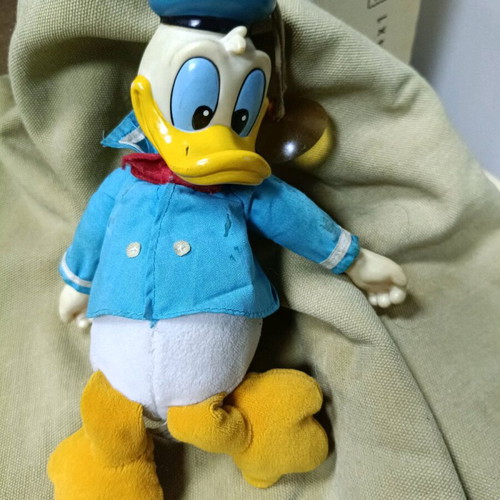 Vintage Donald Duck figure used, Disney, West Germany, height 21 cm