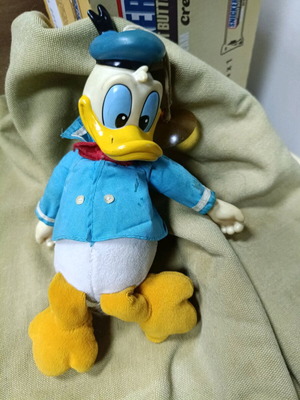 Vintage Donald Duck figure used, Disney, West Germany, height 21 cm