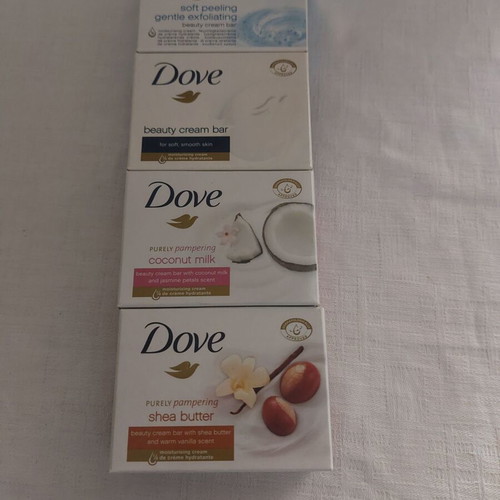 Aromatic different Dove soaps 4 pieces new