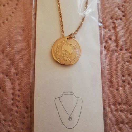 The Little Prince Necklace Gold Stainless Steel New
