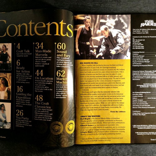 Lara Croft Tomb Raider The Movie Collectors' Edition magazine like new, English