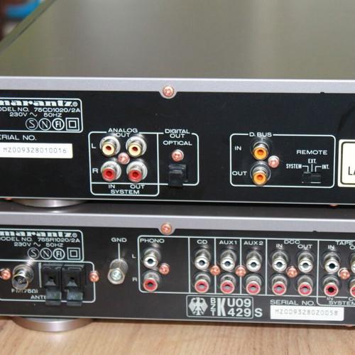 Marantz receiver and player 75SR1020 and 75CD1020